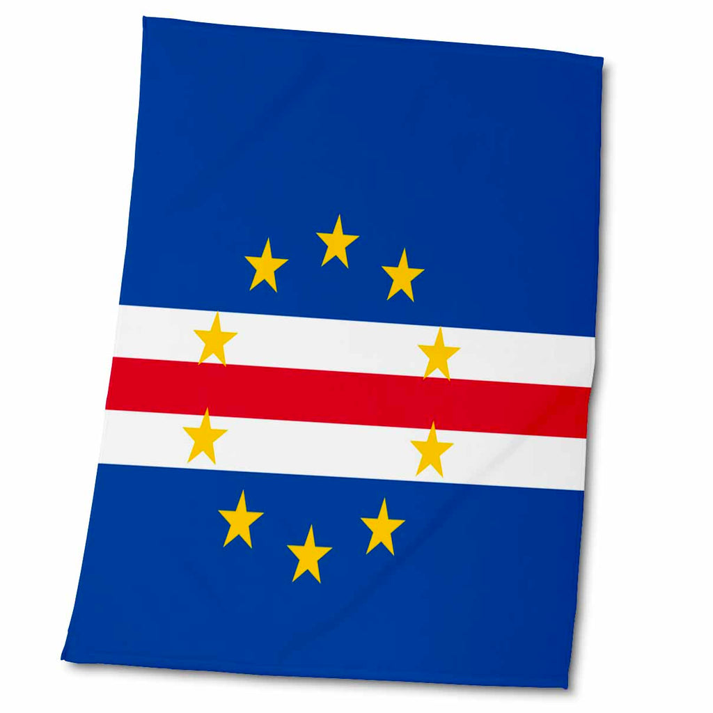 3dRose Flag of Cape Verde Island Country - Cape Verdean Dark Navy Blue red... - Towels (twl-158277)